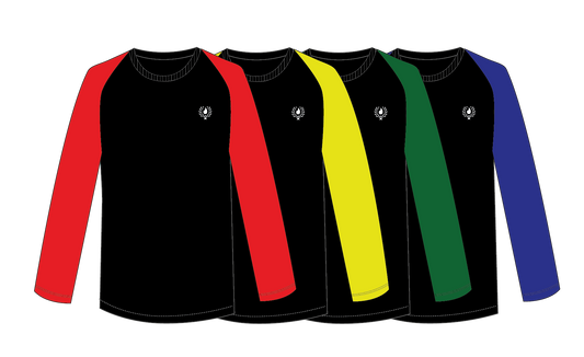 Long Sleeve T-Shirt (Black) + House Colour